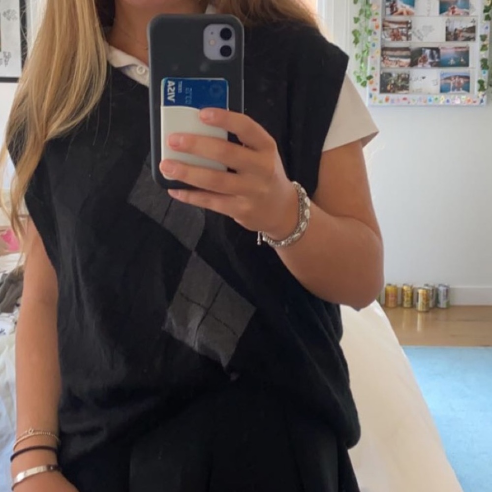 Adorable oversized sweater vest
